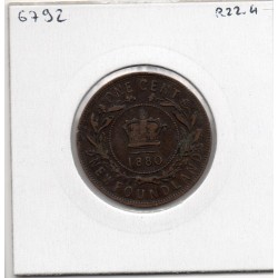 Terre Neuve 1 cent 1880 TTB, KM 1 pièce de monnaie
