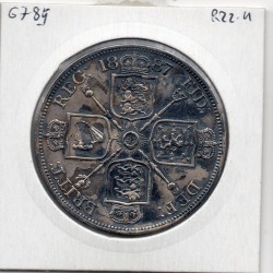 Grande Bretagne 1 crown 1887 TTB net, KM 765 pièce de monnaie