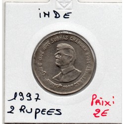 Inde 2 rupees 1997 Calcutta Sup, KM 130 pièce de monnaie