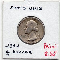 Etats Unis Quarter ou 1/4 Dollar 1941 TTB, KM 164 pièce de monnaie