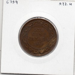 Canada 1 cent 1917 TTB, KM 21 pièce de monnaie