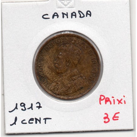 Canada 1 cent 1917 TTB, KM 21 pièce de monnaie