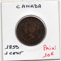 Canada 1 cent 1859 TTB, KM 1 pièce de monnaie