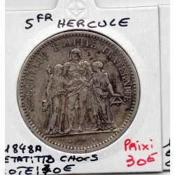 5 francs Hercule 1848 A Paris TTB chocs, France pièce de monnaie
