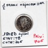 1/2 Franc Napoléon 1er 1808 D Lyon TB, France pièce de monnaie