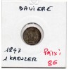Bavière Bayern 1 Kreuzer 1847 Sup- KM 799 pièce de monnaie