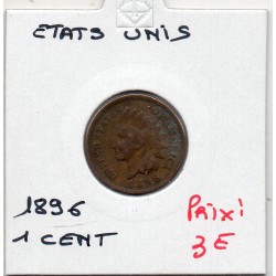 Etats Unis 1 cent 1896 TB, KM 90a pièce de monnaie
