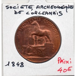 Médaille Orleanais, Société Archéologique, 1848