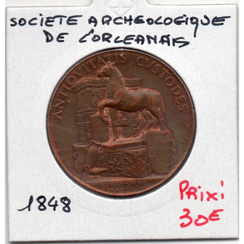 Médaille Orleanais, Société Archéologique, 1848