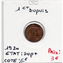 1 centime Dupuis 1920 Sup+, France pièce de monnaie