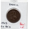 Brésil 20 reis 1869 TTB, KM 474 pièce de monnaie