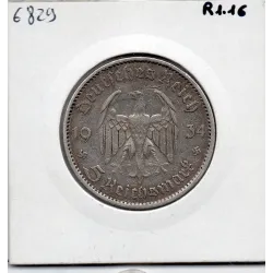 Allemagne 5 reichsmark 1934 A, TTB KM 83 pièce de monnaie