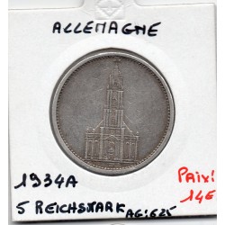 Allemagne 5 reichsmark 1934 A, TTB KM 83 pièce de monnaie