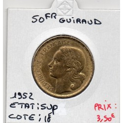50 francs Coq Guiraud 1952 Sup, France pièce de monnaie