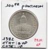 100 francs Panthéon 1982 Sup, France pièce de monnaie