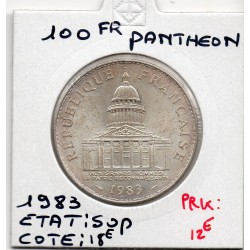 100 francs Panthéon 1983 Sup, France pièce de monnaie
