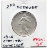 2 Francs Semeuse Argent 1908 TB-, France pièce de monnaie