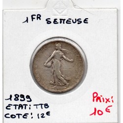 1 franc Semeuse Argent 1899 TTB, France pièce de monnaie