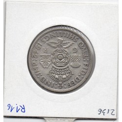 Grande Bretagne 2 Shillings 1942 TTB, KM 855 pièce de monnaie