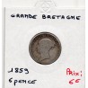 Grande Bretagne 6 pence 1859 B, KM 733  pièce de monnaie