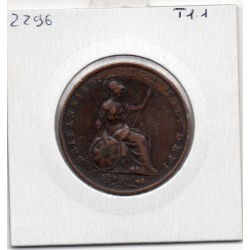 Grande Bretagne 1/2 Penny 1853 TTB+, KM 726 pièce de monnaie