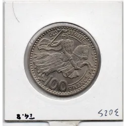 Monaco Rainier III 100 francs 1950 Sup, Gad 142 pièce de monnaie