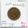 Monaco Rainier III 20 francs 1951 Sup-, Gad 140 pièce de monnaie