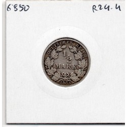 Allemagne 1/2 mark 1905 G, TB+ KM 17 pièce de monnaie