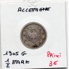 Allemagne 1/2 mark 1905 G, TB+ KM 17 pièce de monnaie