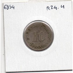 Allemagne 10 pfennig 1875 H Damstadt, B KM 4 pièce de monnaie