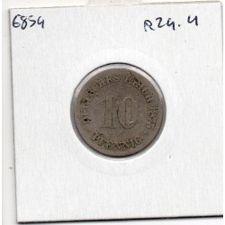 Allemagne 10 pfennig 1875 H Damstadt, B KM 4 pièce de monnaie