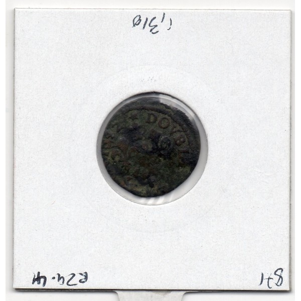 Ardennes, Principauté de Sedan, Fréderic-Maurice de la tour d'Auvergne, (1642) Double Tournois Type 14