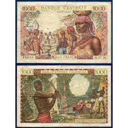 Etats Afrique Equatoriale Gabon Pick N°5h, TB Billet de banque de 1000 Francs 1963
