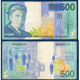 Belgique P.149, TB Billet de 500 Francs Belge 1998 René Magritte