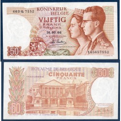 Belgique Pick N°139, Sup Billet de banque de 50 Franc Belge 1966