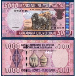 Rwanda Pick N°37, Billet de banque de 5000 Francs 2009