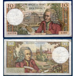 10 Francs Voltaire TB 4.1.1973 Billet de la banque de France