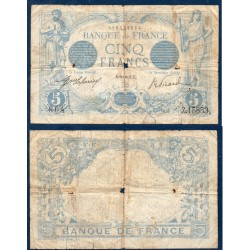 5 Francs Bleu AB 10.1.1917 Billet de la banque de France