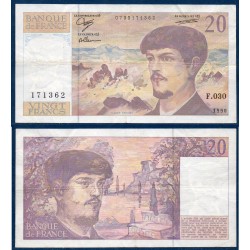 20 Francs Debussy TTB 1990 Billet de la banque de France