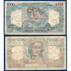 1000 Francs Minerve et Hercule TB- 28.6.1945 Billet de la banque de France