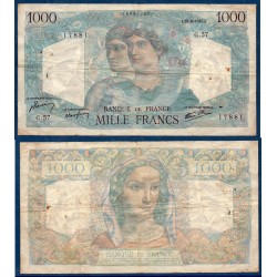 1000 Francs Minerve et Hercule TB- 28.6.1945 Billet de la banque de France