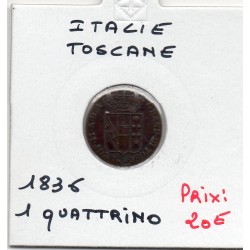 Italie Toscane 1 Quattrino 1836 TTB, KM 62 pièce de monnaie