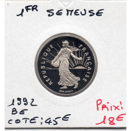 1 franc Semeuse Nickel 1992 BE, France pièce de monnaie