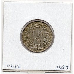 Suisse 1 franc 1958 Sup, KM 24 pièce de monnaie