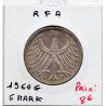 Allemagne RFA 5 deutche mark 1964 G, TTB KM 112 pièce de monnaie