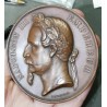 Medaille Napoleon III, 1867 Bronze chemin de fer Paris Merley poincon abeille