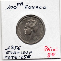 Monaco Rainier III 100 francs 1956 Sup, Gad 143 pièce de monnaie