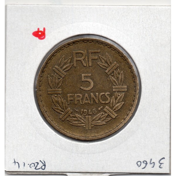 5 francs Lavrillier 1946 TTB+, France pièce de monnaie
