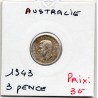 Australie 3 pence 1943 TTB, KM 37 pièce de monnaie