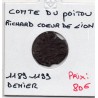 Comté de Poitou, Richard Coeur de Lion (1189-1199) Denier